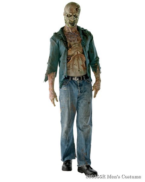 The Walking Dead Deluxe Decomposed Zombie Mens Costume - Click Image to Close