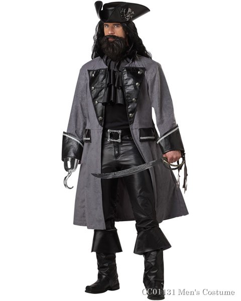 Blackbeard Mens Costume - Click Image to Close