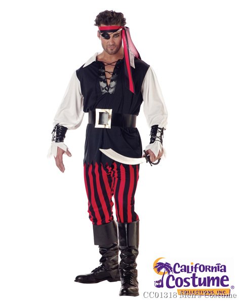 Adult Sized Cutthroat Pirate Costume - Click Image to Close