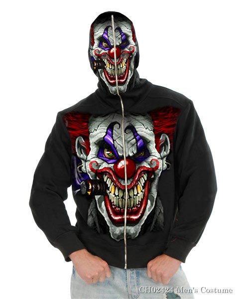 Hi Ya Roy Evil Clown Skull Hoodie