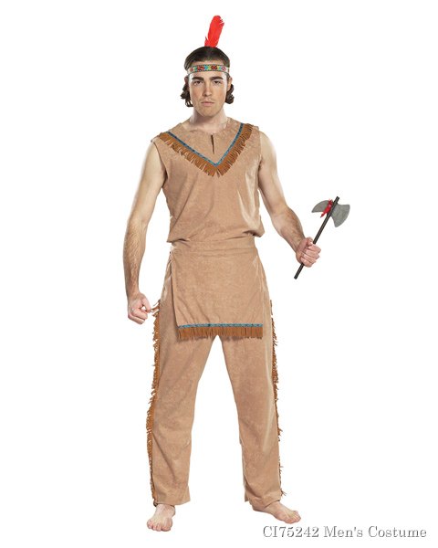 Adult Mens Indian Warrior Costume - Click Image to Close