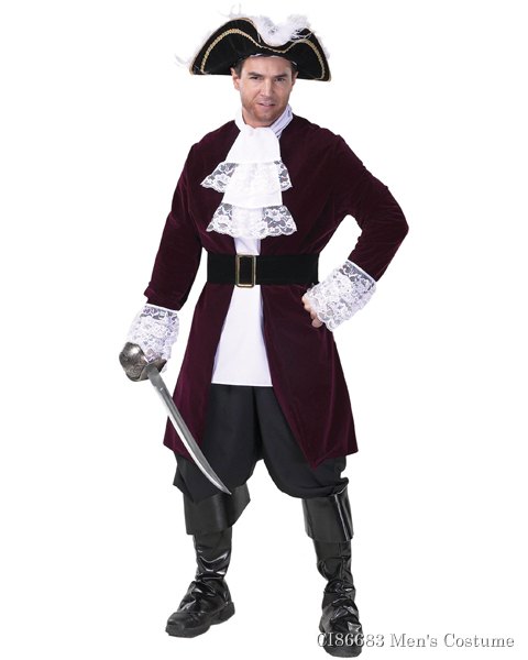 Mens Plus Size Pirate Captain Costume - Click Image to Close