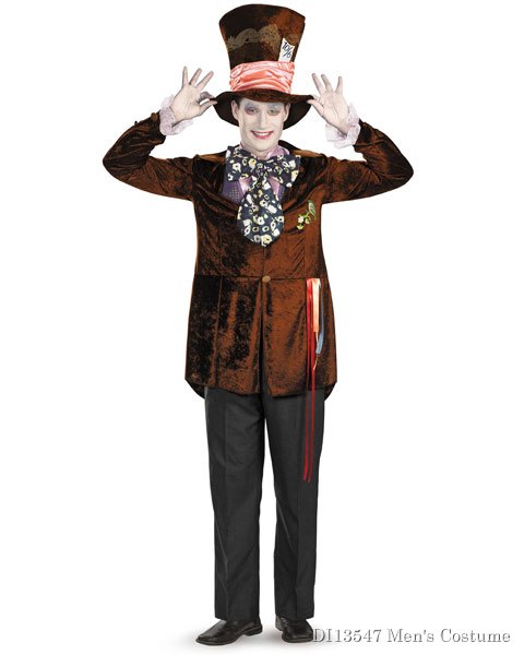 Deluxe Alice In Wonderland Movie Mad Hatter Mens Costume - Click Image to Close