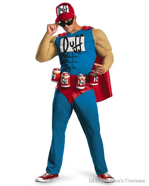 Classic Muscle The Simpsons Duffman Mens Costume