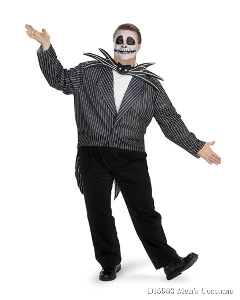 Adult Nightmare Before Christmas Jack Skellington Plus Costume