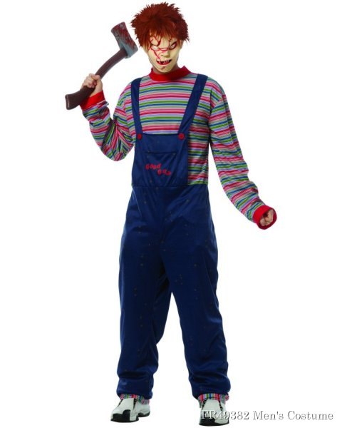 Adult Chucky Costume W/mask (licensed) - Click Image to Close