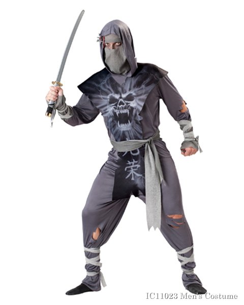 Zombie Ninja Mens Costume - Click Image to Close