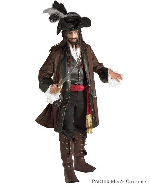 Grand Heritage Caribbean Pirate Mens Costume - Click Image to Close