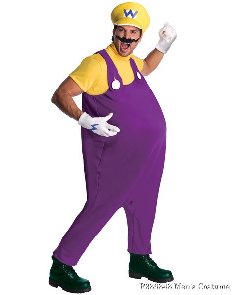 Deluxe Super Mario Wario Mens Costume