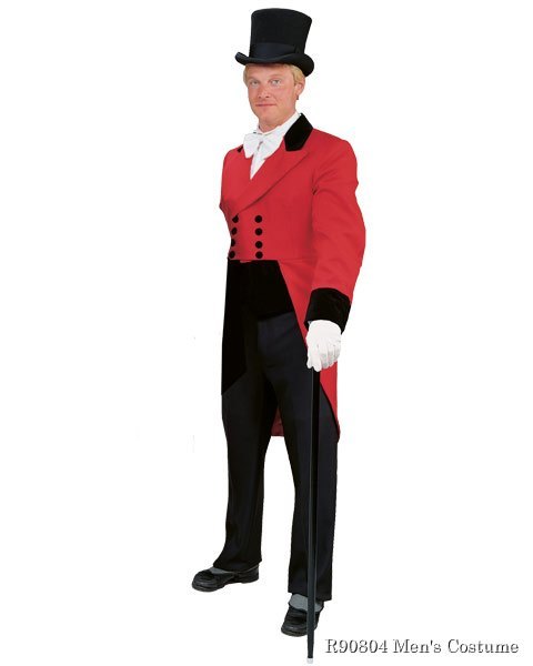 Regency Red Double-Breasted Tailsuit Mens Costume
