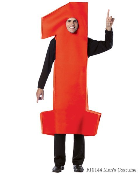 Unisex Number One Adult Costume - Click Image to Close