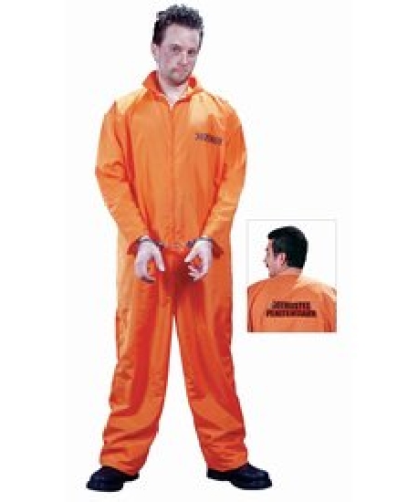 Got Busted Jumpsuit Adult Costume - Click Image to Close