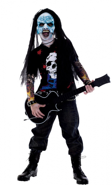 Zombie Rocker Child Costume 7-8 - Click Image to Close