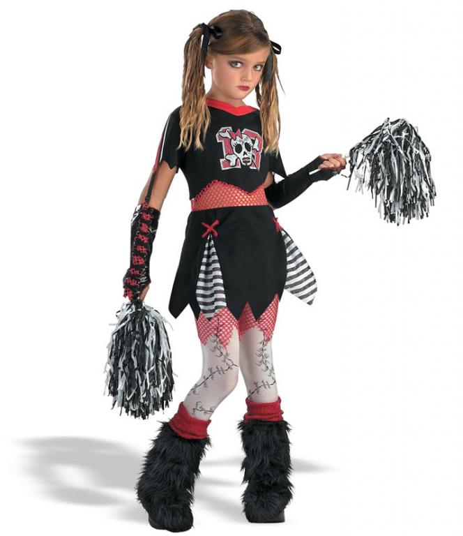 Goth Cheerleader Costume - Click Image to Close