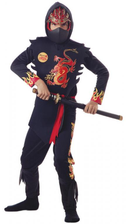 Ninja of The Black Dragon Child Costume