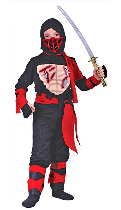 Ninja with Vinyl Chest Child Costume - Click Image to Close