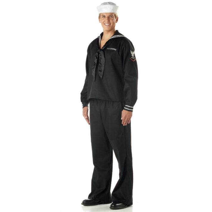 Black Navy Adult Costume - Click Image to Close