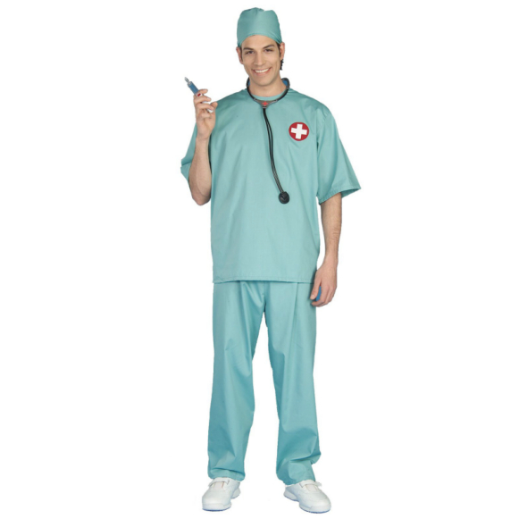 Surgeon Scrubs Adult Costume - Click Image to Close