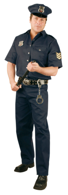 Police Officer Plus Adult Costume - Click Image to Close