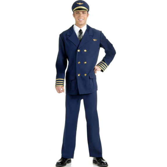 Airline Pilot Adult Costume - Click Image to Close