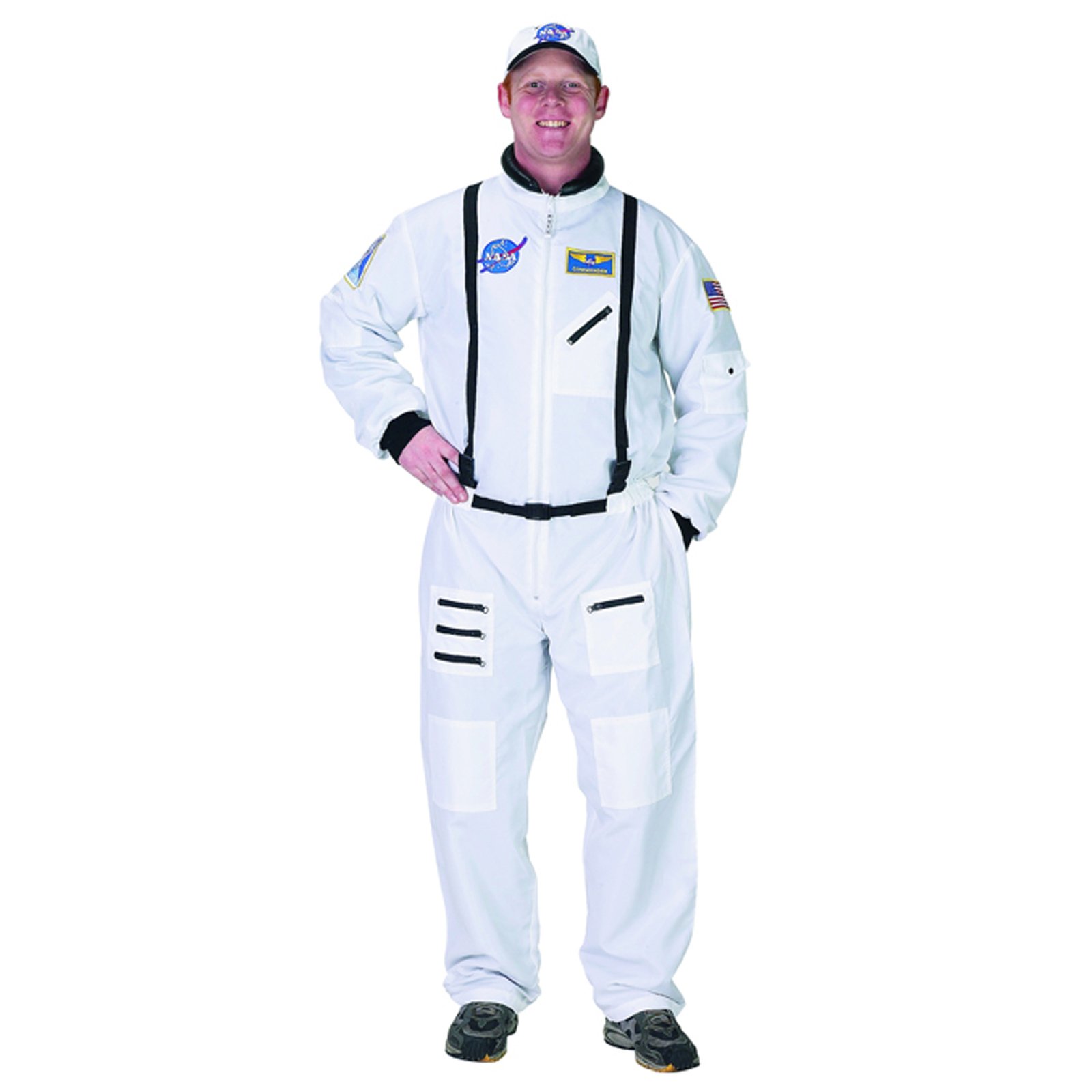 NASA Astronaut White Suit Adult Costume - Click Image to Close