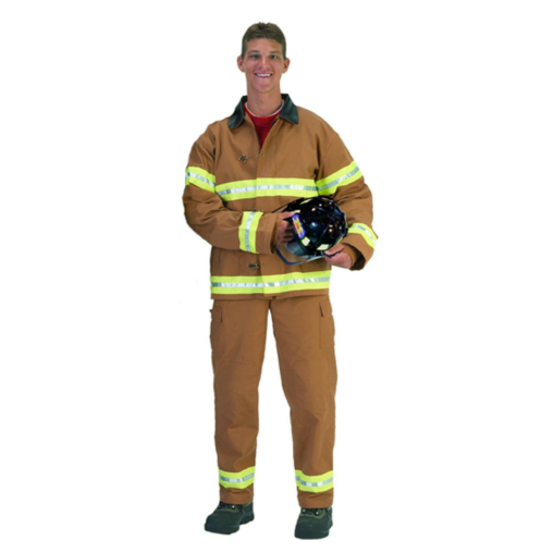 Fire Fighter Suit Tan Adult Costume - Click Image to Close