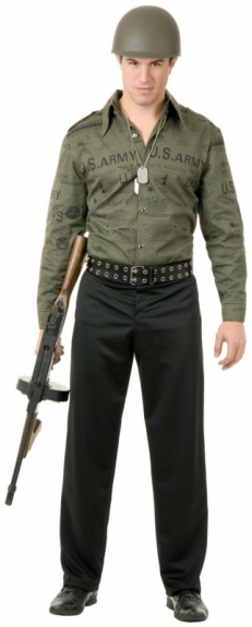 G I Shirt Army Adult Costume - Click Image to Close