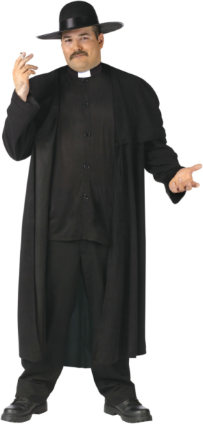 Deluxe Priest Adult Plus Costume - Click Image to Close