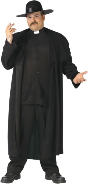 Deluxe Priest Adult Plus Costume