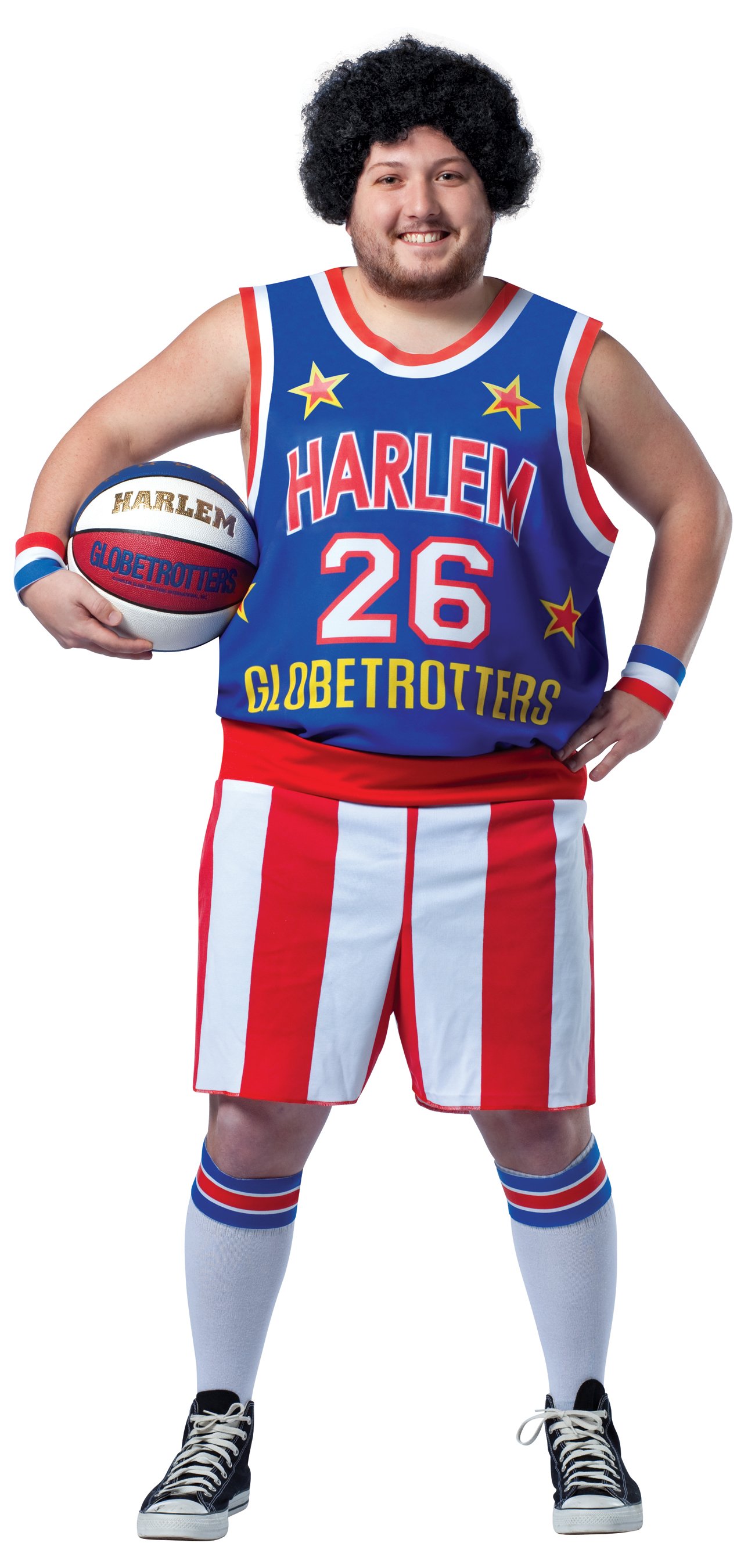 Harlem Globetrotters Adult Plus Costume - Click Image to Close