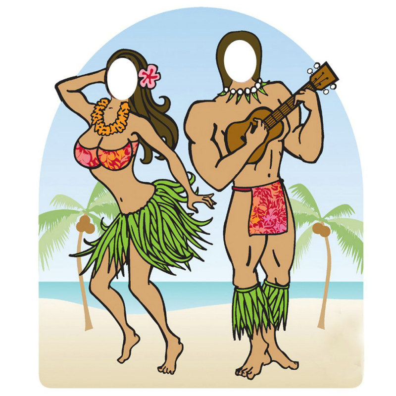 Life-Size Luau Photo Stand - Click Image to Close