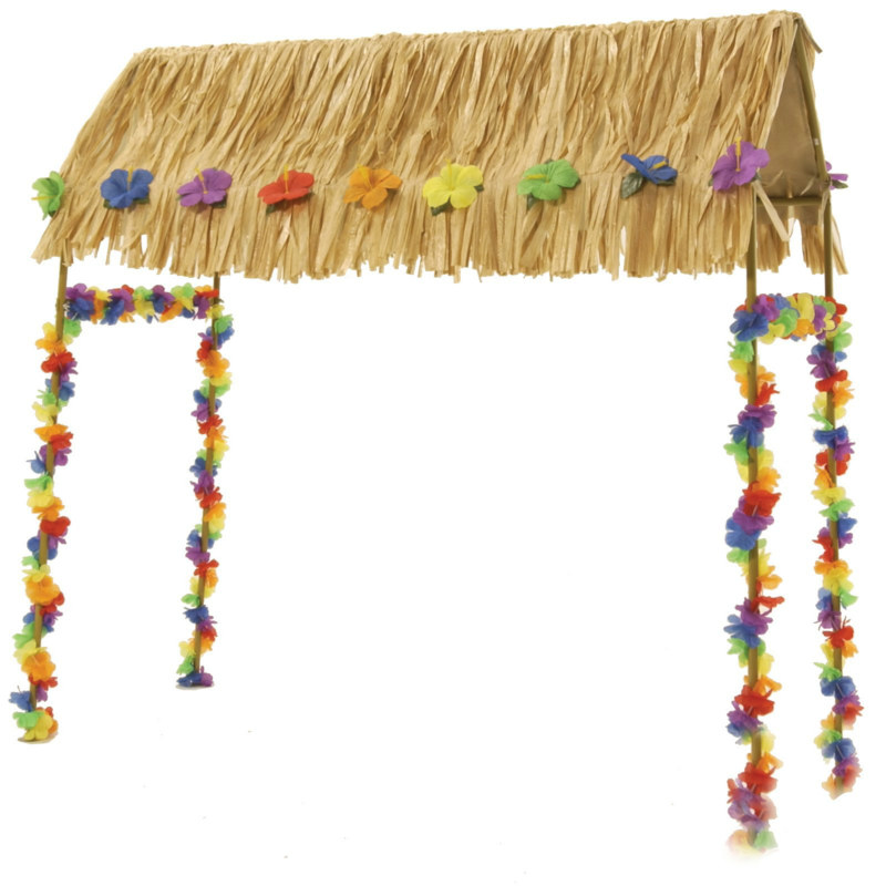 4' Tabletop Tiki Hut - Click Image to Close