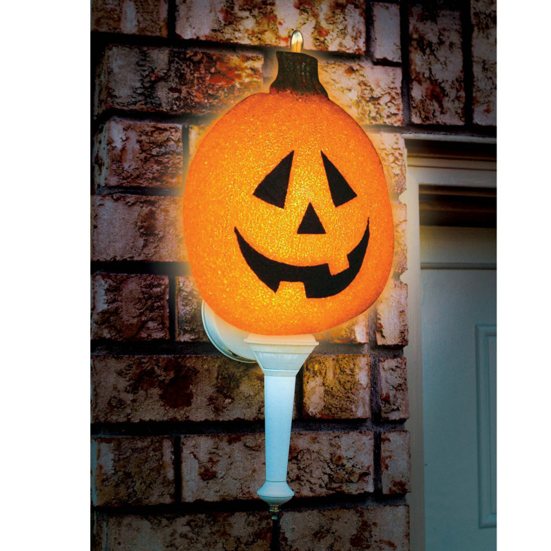 Sparkling Pumpkin Porch Light Cover (1 count) - Click Image to Close