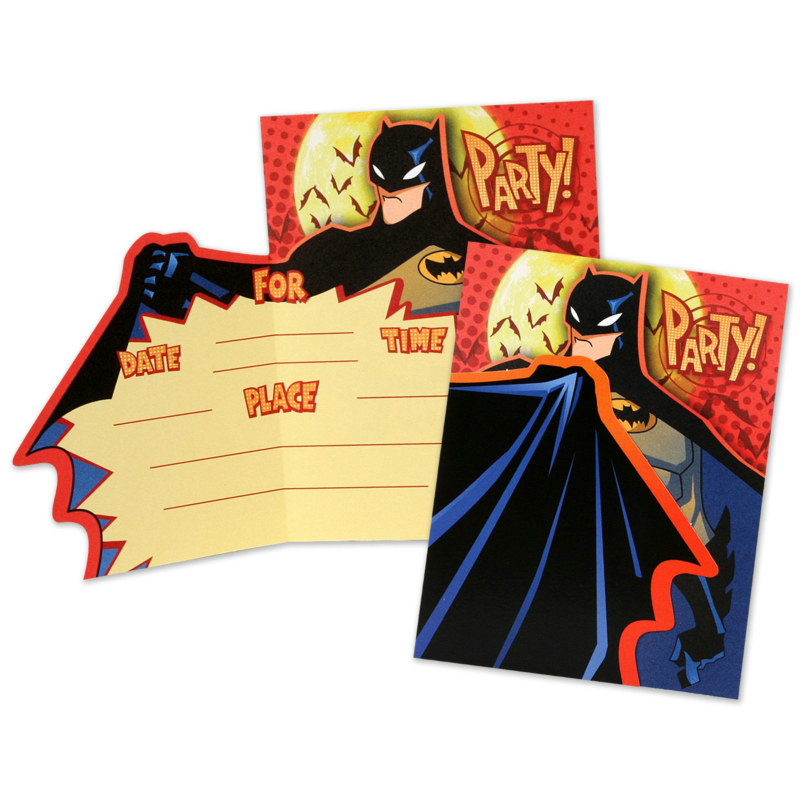 Batman Invitations (8 count) - Click Image to Close