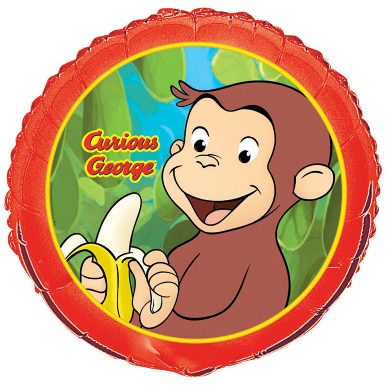 Curious George 18" Foil Balloon - Click Image to Close