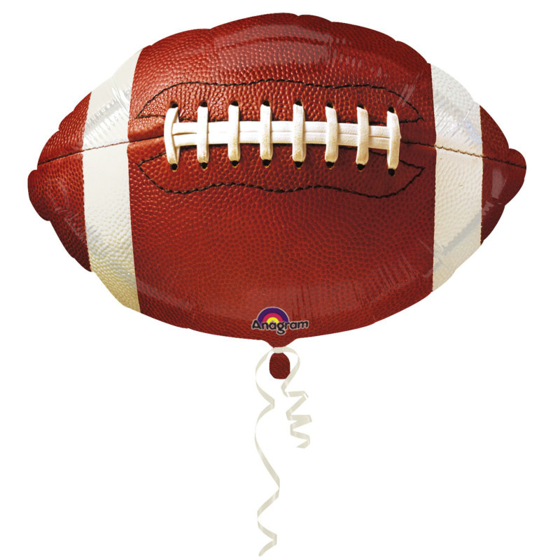 18" Football-Shaped Foil Balloon - Click Image to Close