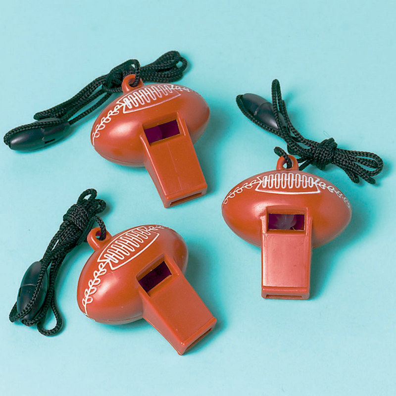 Football Whistles (12 count) - Click Image to Close