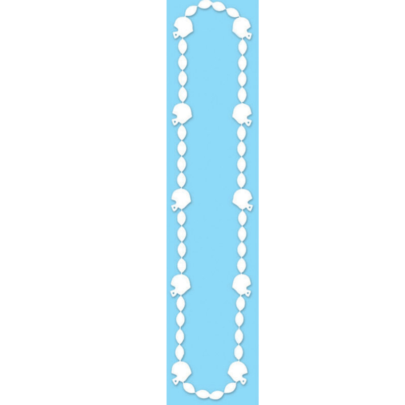 White Football Beads 36