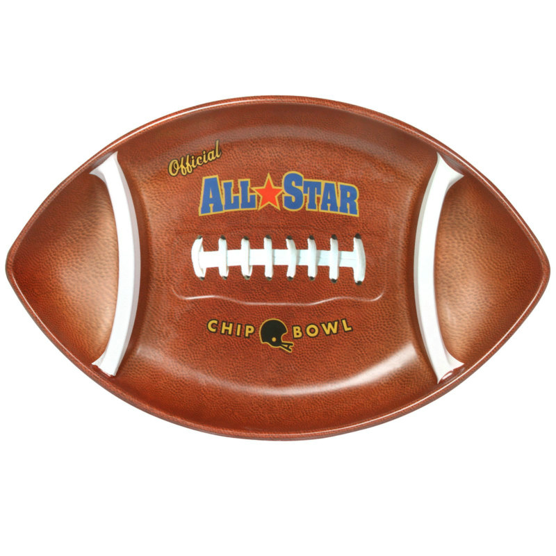 Football Chip and Dip Bowl - Click Image to Close