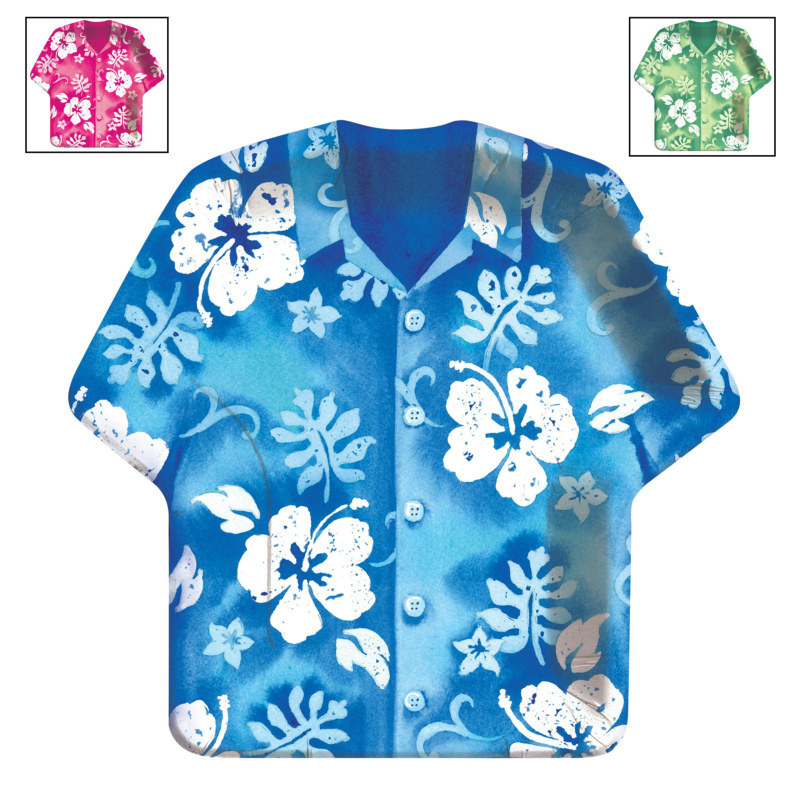 Bahama Breeze Shirt-Shaped Dinner Plates Assorted (8 count) - Click Image to Close