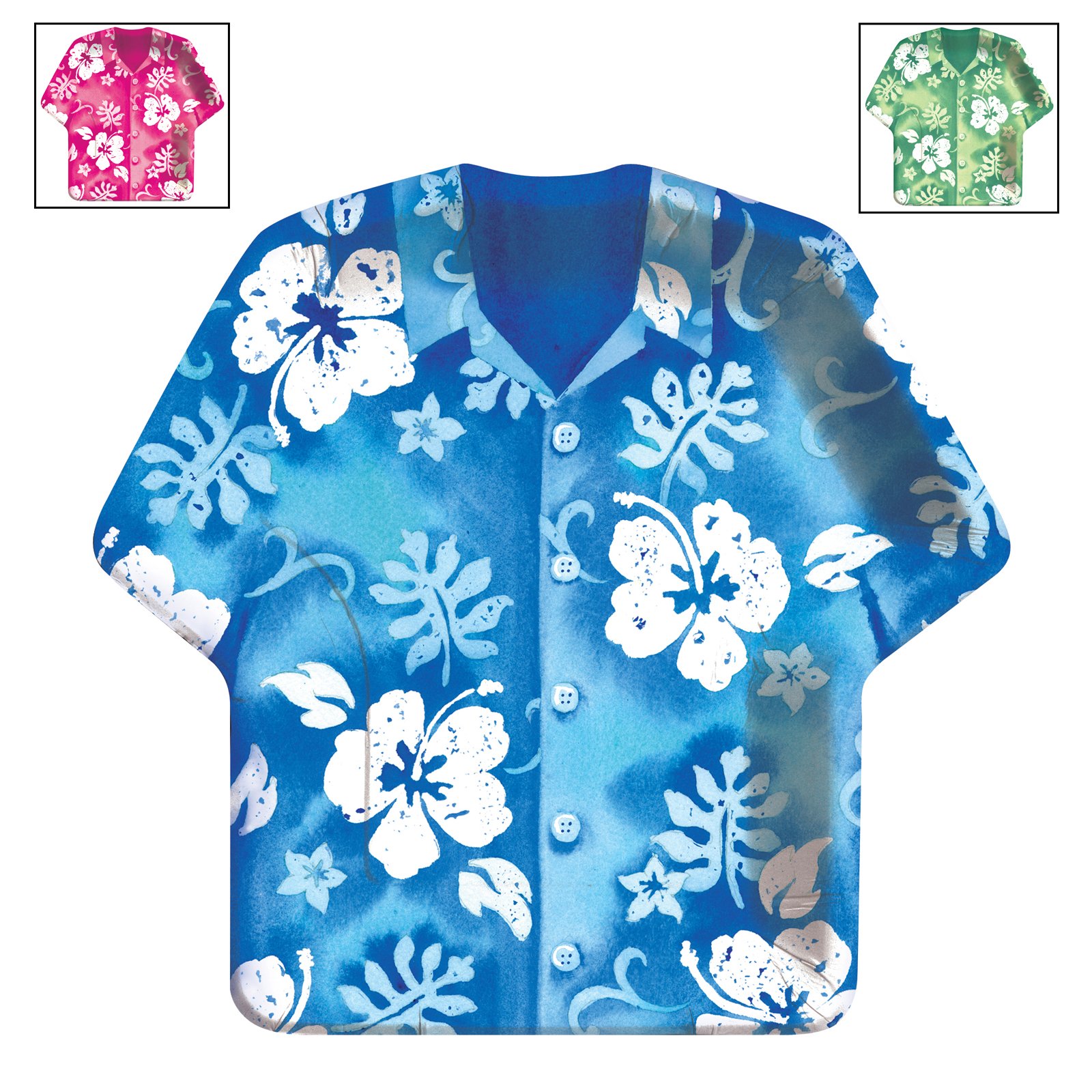 Bahama Breeze Shirt-Shaped Banquet Plates Assorted (8 count) - Click Image to Close