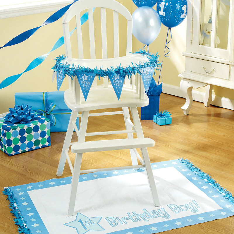 One Special Boy 1st Birthday High Chair Decorating Set - Click Image to Close