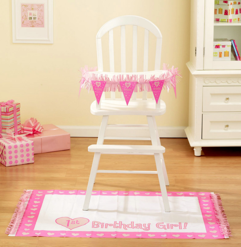 One Special Girl High Chair Decorating Set - Click Image to Close