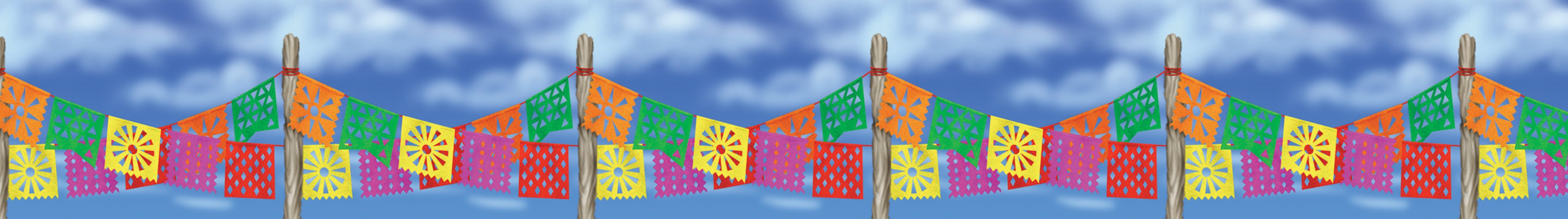 50' Fiesta Pennant Garland Border Roll