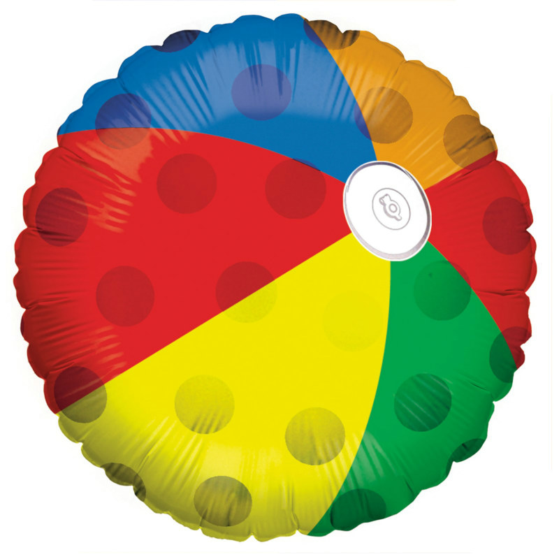 18" Foil Beach Ball Balloon 18" Foil Beach Ball Balloon