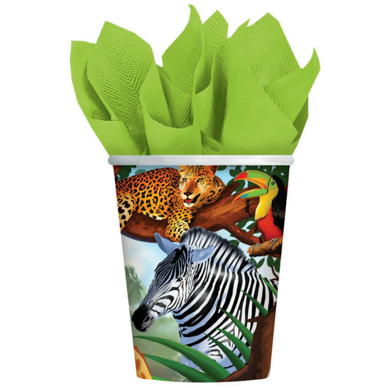 Safari 9 oz. Paper Cups (8 count) - Click Image to Close