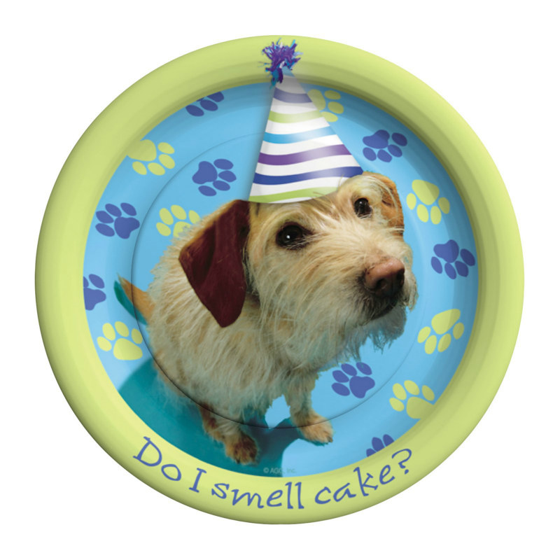 Party Pups Dessert Plates (8 count) - Click Image to Close