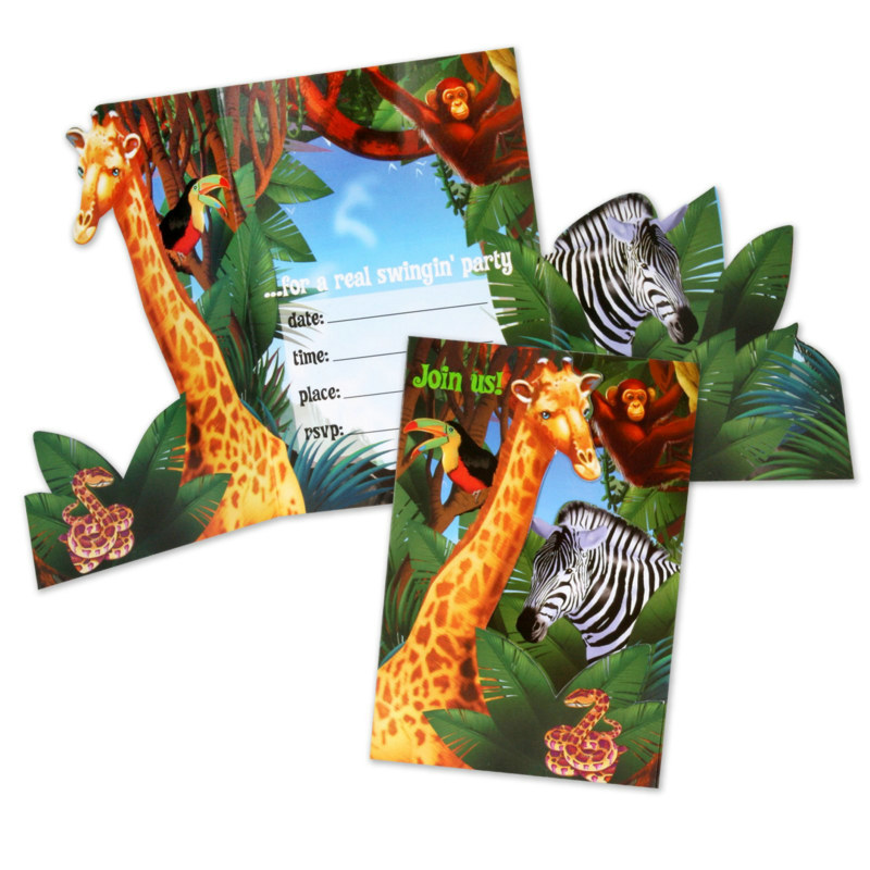 Safari Invitations (8 count) - Click Image to Close