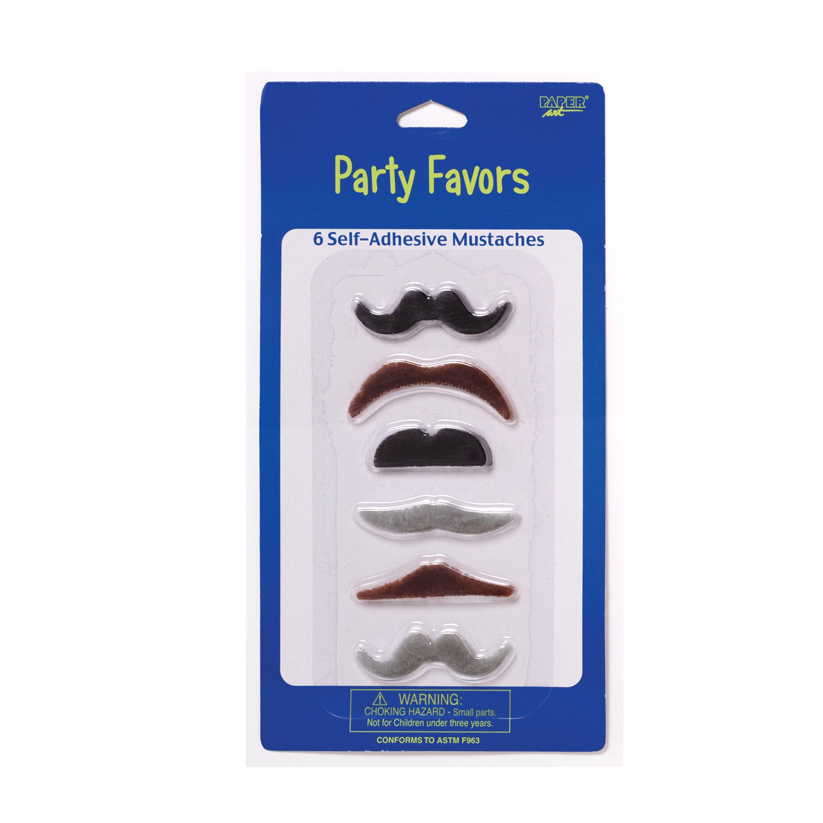 Top Secret Moustaches Asst. (6 count) - Click Image to Close