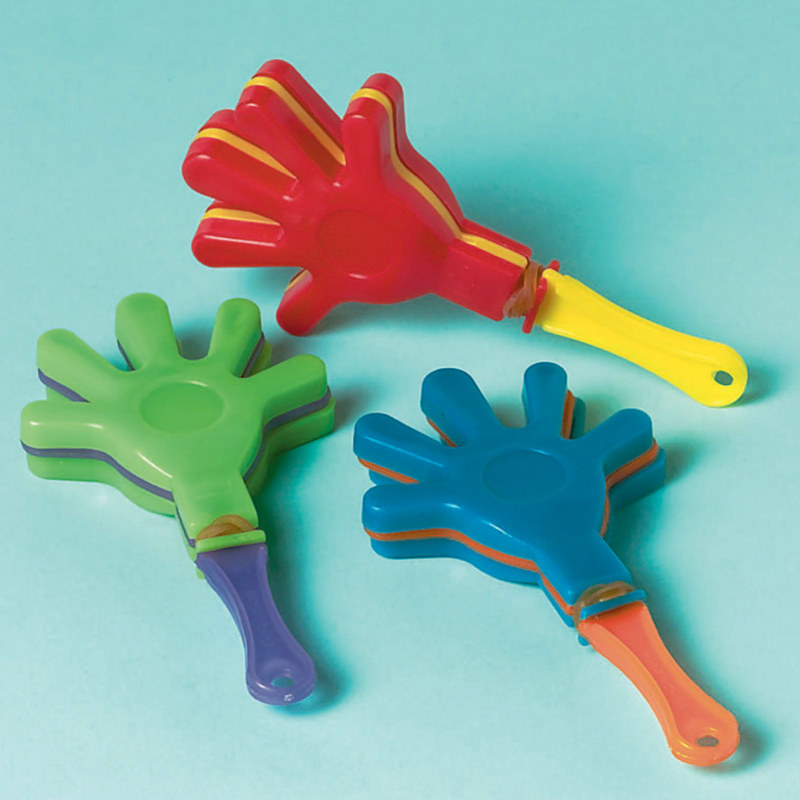 Mini Hand Clappers (12 count) - Click Image to Close